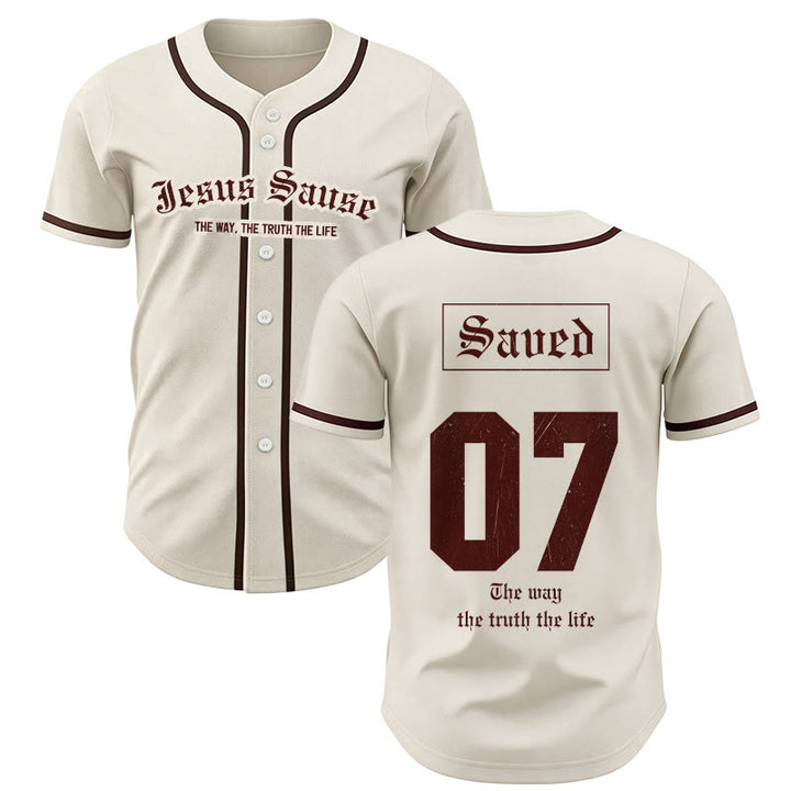 Christianartworkshop Der Weg Die Wahrheit Das Leben Glaube Baseballtrikot - 5XL - image 0