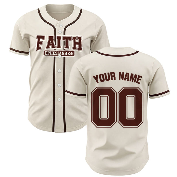 Christianartworkshop Baseballtrikot mit individuellem Namen und Nummer - Aprikose - 5XL - Name & Nummer angepasst - image 8