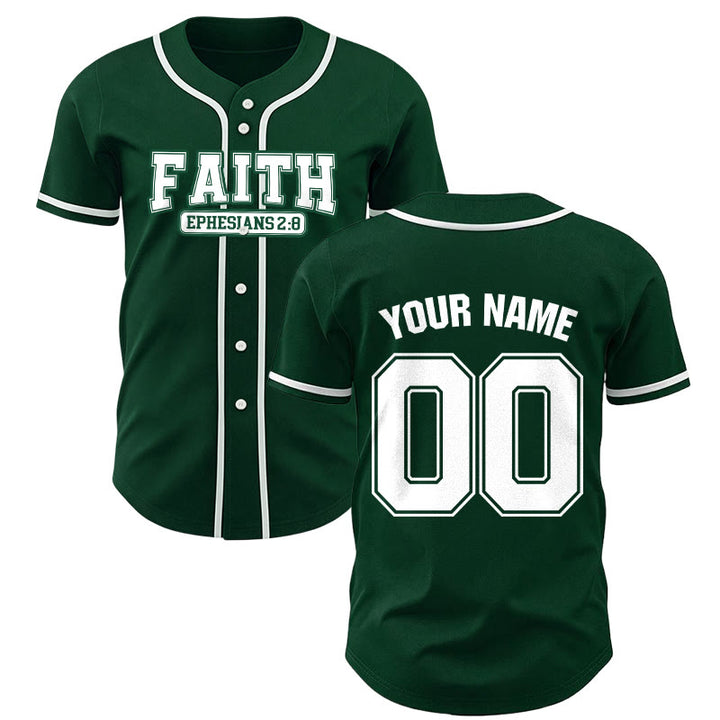 Christianartworkshop Baseballtrikot mit individuellem Namen und Nummer - Grün - 5XL - Name & Nummer angepasst - image 50