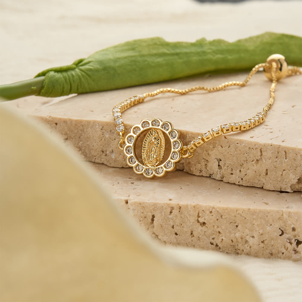 Christianartworkshop Verstellbares Bolo-Armband mit Marienmotiv, Symbol der göttlichen Gnade - image 35