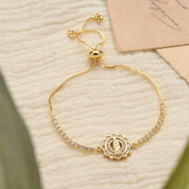 Christianartworkshop Verstellbares Bolo-Armband mit Marienmotiv, Symbol der göttlichen Gnade - image 25