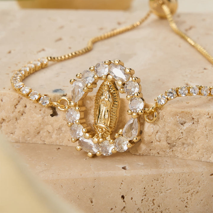 Christianartworkshop Verstellbares Bolo-Armband mit Marienmotiv, Symbol der göttlichen Gnade - image 11