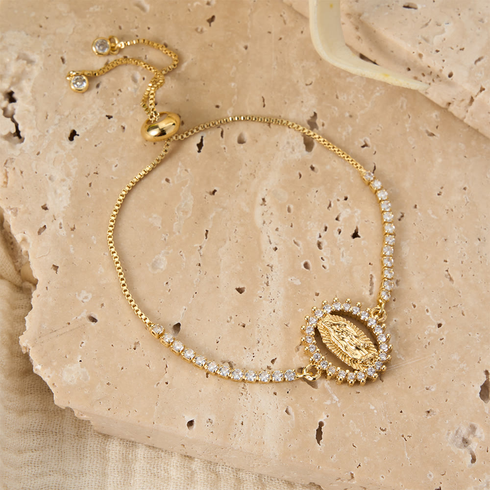 Christianartworkshop Verstellbares Bolo-Armband mit Marienmotiv, Symbol der göttlichen Gnade - image 17