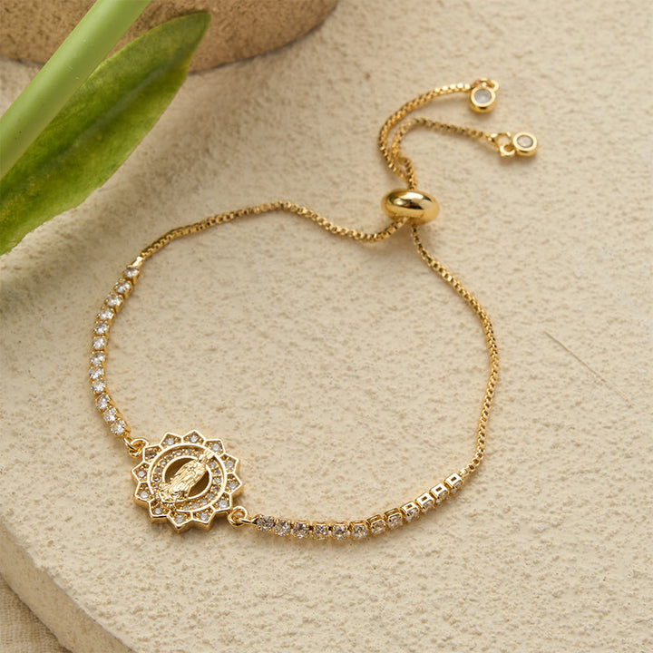 Christianartworkshop Verstellbares Bolo-Armband mit Marienmotiv, Symbol der göttlichen Gnade - image 21