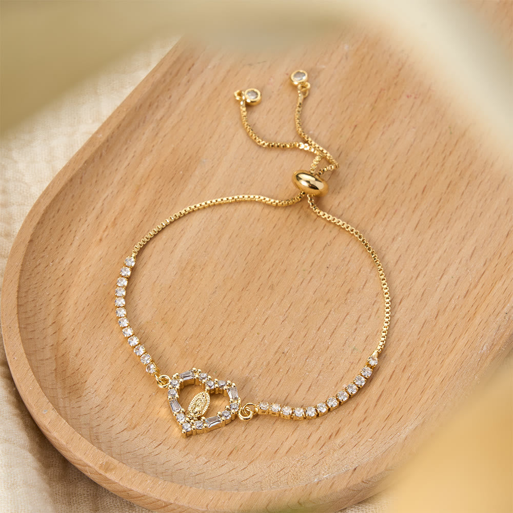 Christianartworkshop Verstellbares Bolo-Armband mit Marienmotiv, Symbol der göttlichen Gnade - image 7
