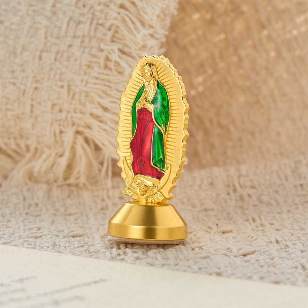 Christianartworkshop Tischdekoration Unserer Lieben Frau von Guadalupe, Symbol der göttlichen Gnade - Goldene Muttergottes - image 1