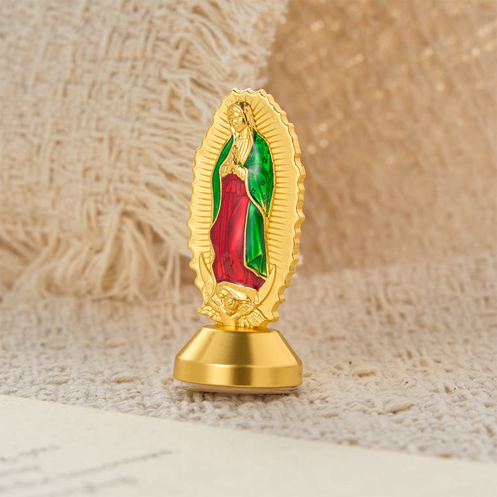 Christianartworkshop Tischdekoration Unserer Lieben Frau von Guadalupe, Symbol der göttlichen Gnade - Goldene Muttergottes - image 1