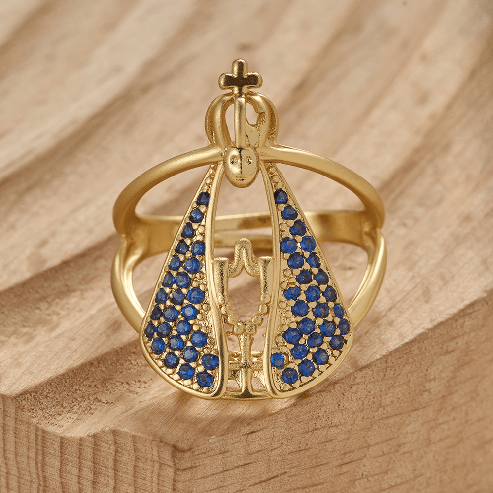 Christianartworkshop Andachtsring Unserer Lieben Frau von Guadalupe: Symbol der Gnade und des göttlichen Schutzes Unserer Lieben Frau - Geeignet für US-Größen 6-9 - image 0