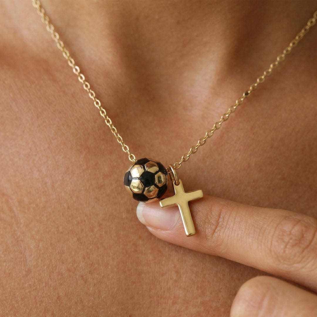Christianartworkshop Sportball- und Kreuz-Schmuckset (Halskette + Armband) mit Karte: Ein Symbol des Glaubens und der sportlichen Leidenschaft - image 11
