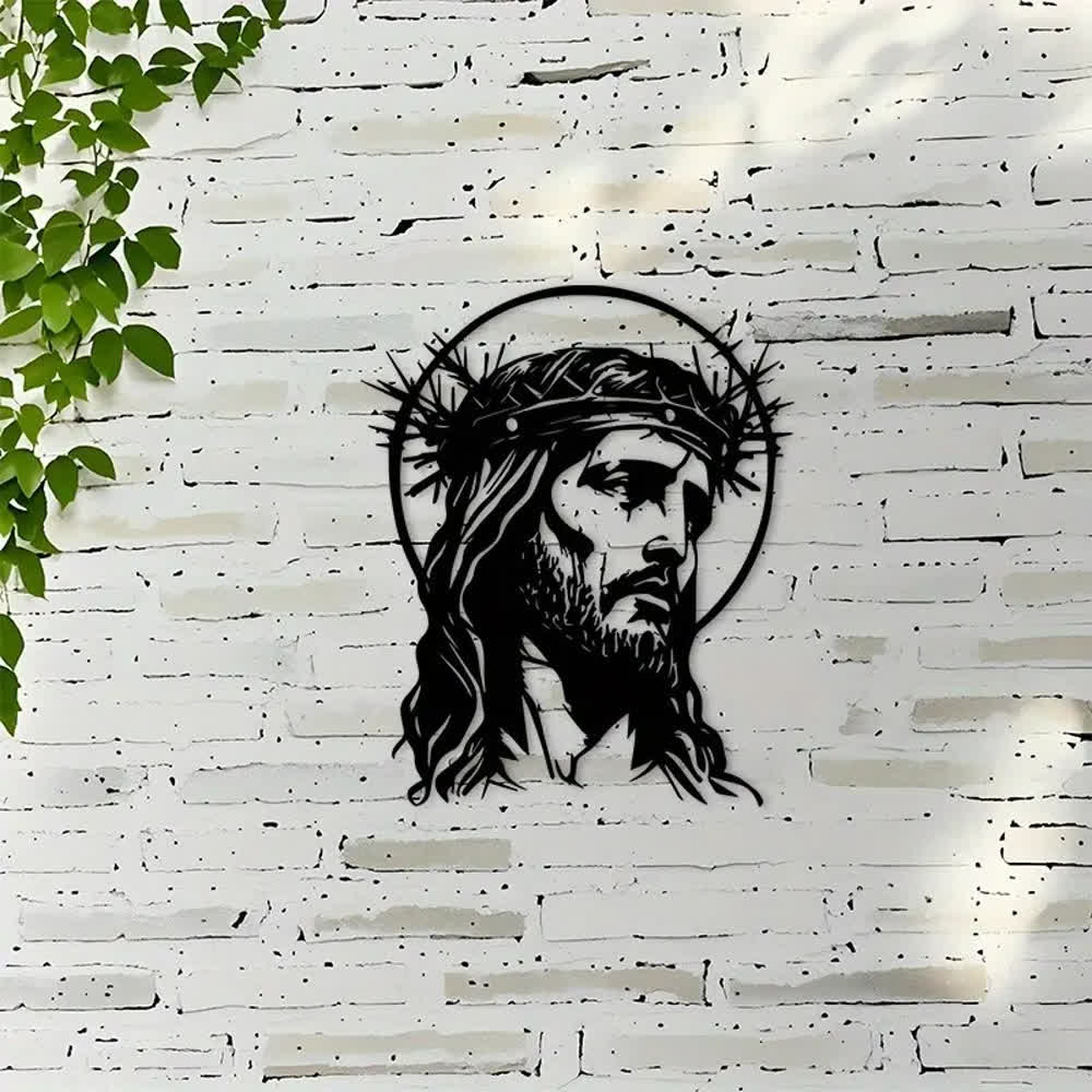 Christianartworkshop Heiliger Jesus mit Dornenkrone – Wanddekoration aus Metall - image 5