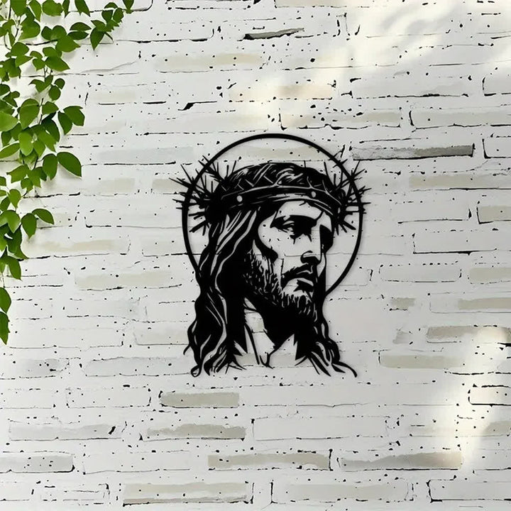 Christianartworkshop Heiliger Jesus mit Dornenkrone – Wanddekoration aus Metall - image 5