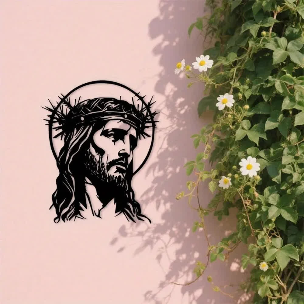 Christianartworkshop Heiliger Jesus mit Dornenkrone – Wanddekoration aus Metall - image 6
