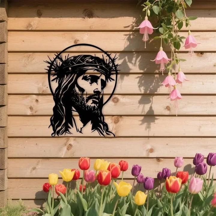 Christianartworkshop Heiliger Jesus mit Dornenkrone – Wanddekoration aus Metall - image 7