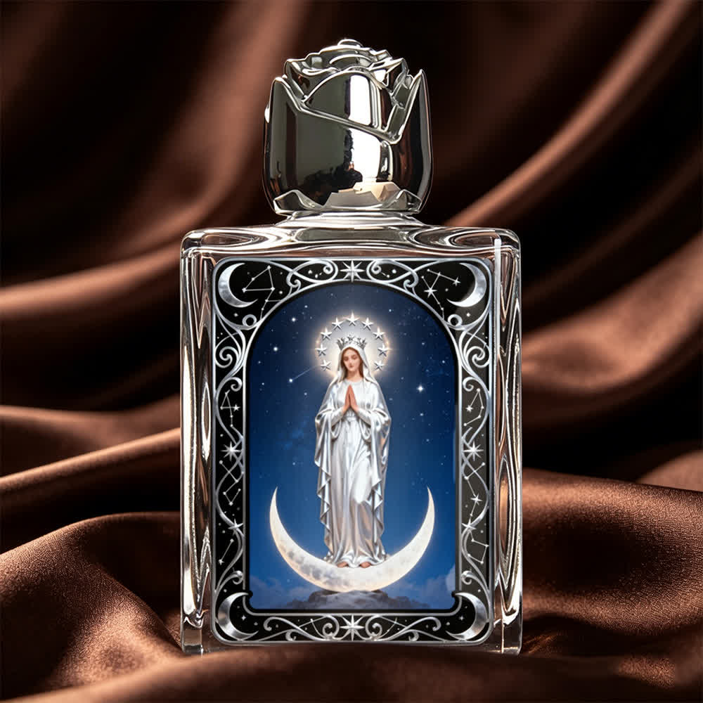 Christianartworkshop Quadratische Weihwasserflasche mit katholischen Ikonen: Duftflasche mit heiligen Bildern - Jungfrau Maria #2 - image 16