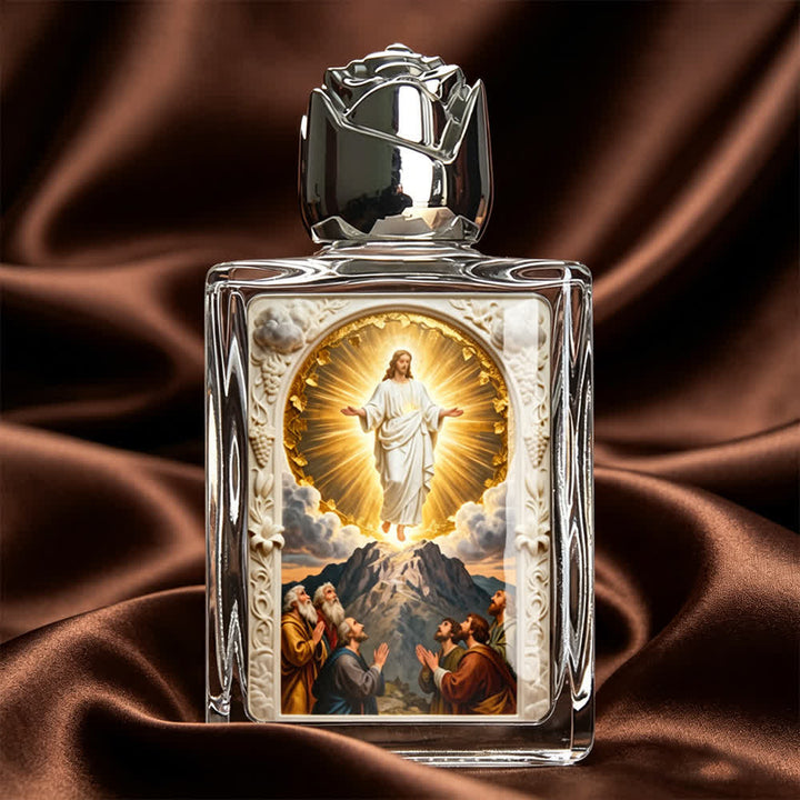 Christianartworkshop Quadratische Weihwasserflasche mit katholischen Ikonen: Duftflasche mit heiligen Bildern - Der auferstandene Herr #3 - image 14