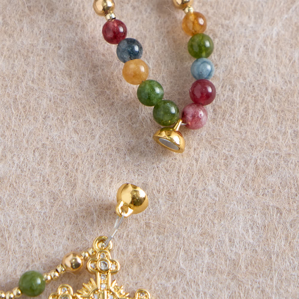 Magnetisches Rosenkranzarmband aus Erdbeerachat von Christianartworkshop : Symbol göttlicher Gnade und Reinheit - image 25