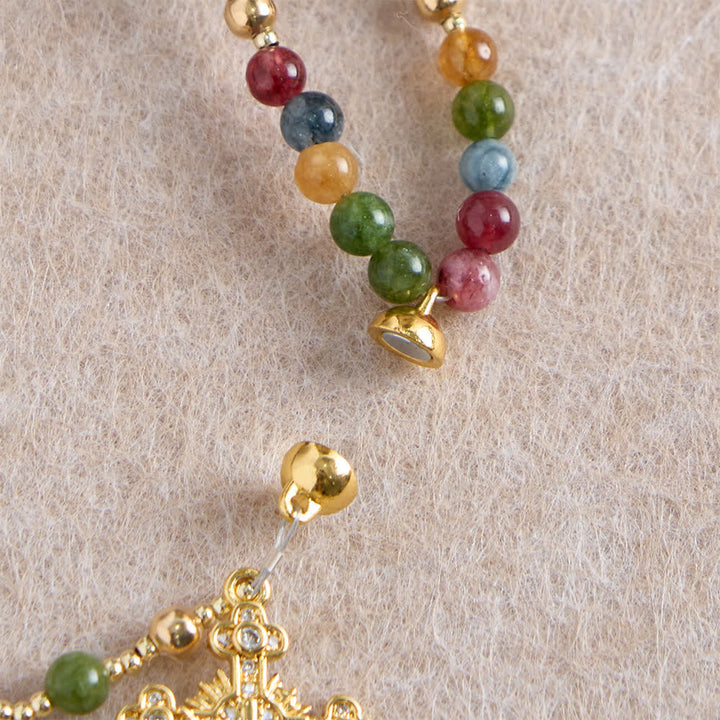 Magnetisches Rosenkranzarmband aus Erdbeerachat von Christianartworkshop : Symbol göttlicher Gnade und Reinheit - image 25