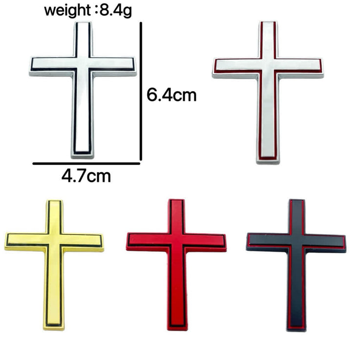 Christianartworkshop Robuster Autoaufkleber mit Metallkreuz: Erinnert an seine stille Führung auf dem Weg - 1 Satz Kreuze (5er-Set) - image 25