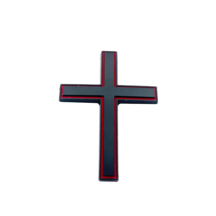 Christianartworkshop Robuster Autoaufkleber mit Metallkreuz: Erinnert an seine stille Führung auf dem Weg - Schwarz Rot (4er-Set) - image 24