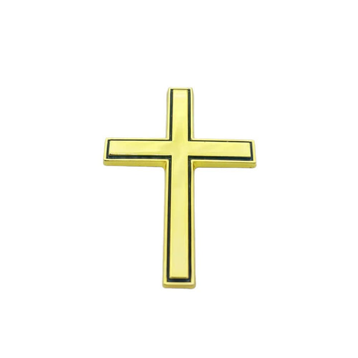 Christianartworkshop Robuster Autoaufkleber mit Metallkreuz: Erinnert an seine stille Führung auf dem Weg - Gold Schwarz (4er-Set) - image 22