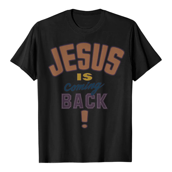 Christianartworkshop Jesus is Come Back Bold Statement T-Shirt - Schwarz - 2XL - image 15