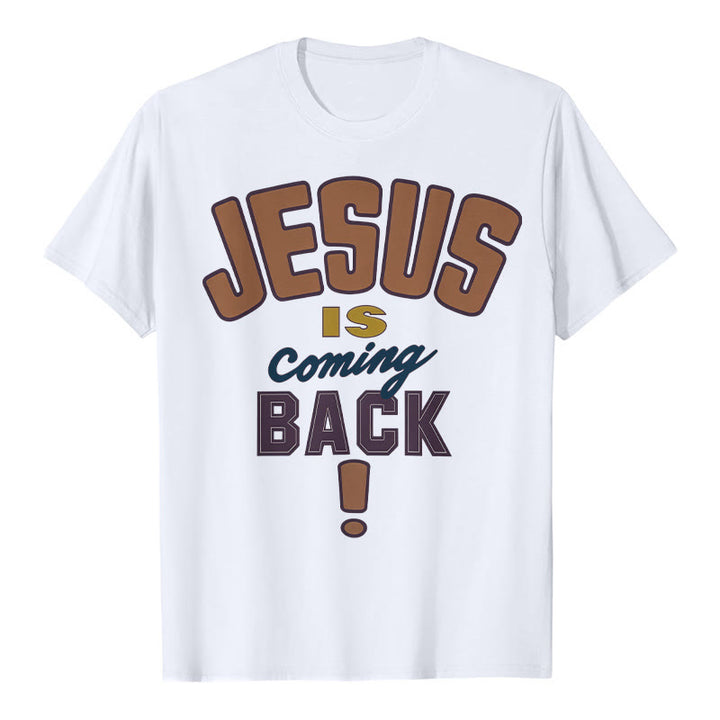 Christianartworkshop Jesus is Come Back Bold Statement T-Shirt - Weiß - 2XL - image 0