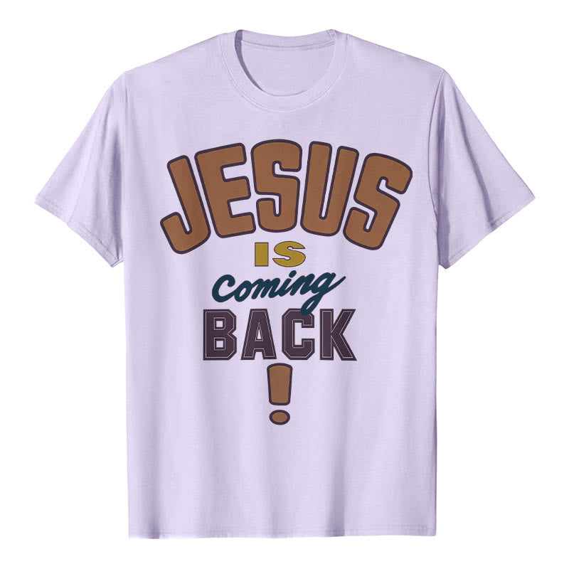 Christianartworkshop Jesus is Come Back Bold Statement T-Shirt - Lila - 2XL - image 11