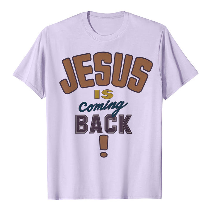 Christianartworkshop Jesus is Come Back Bold Statement T-Shirt - Lila - 2XL - image 11