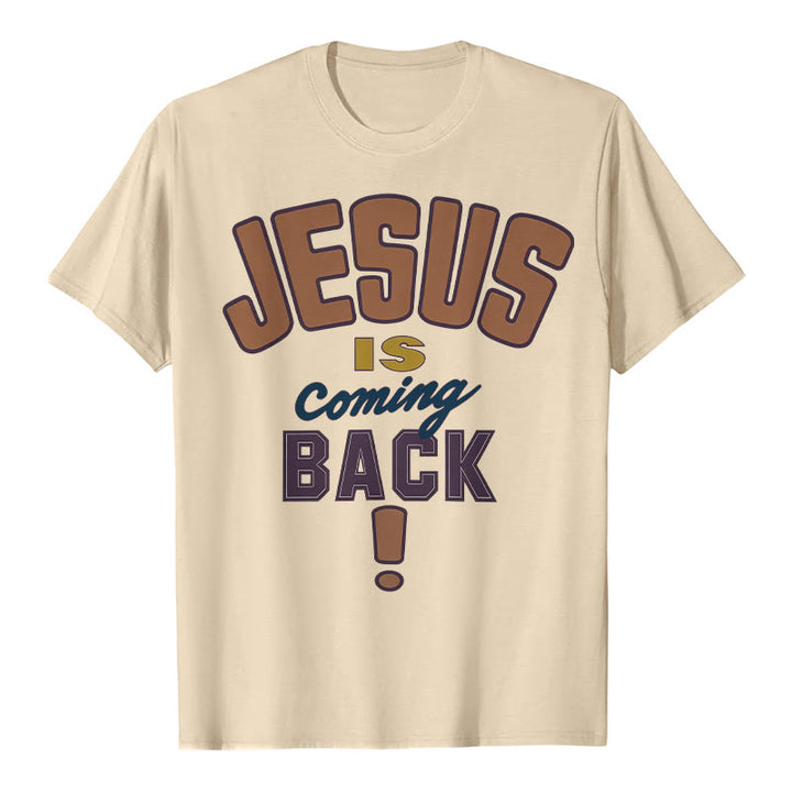Christianartworkshop Jesus is Come Back Bold Statement T-Shirt - Aprikose - 2XL - image 9