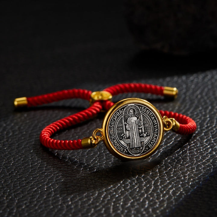 Christianartworkshop St. Benedikt-Medaille Armband aus geflochtener Kordel in verschiedenen Farben: Ein Symbol göttlichen Schutzes - image 11