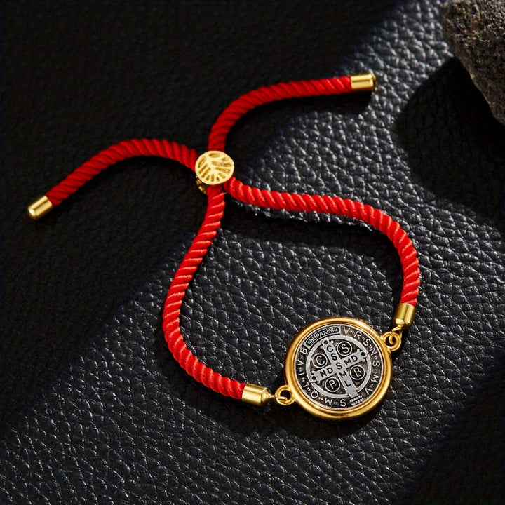 Christianartworkshop St. Benedikt-Medaille Armband aus geflochtener Kordel in verschiedenen Farben: Ein Symbol göttlichen Schutzes - image 12