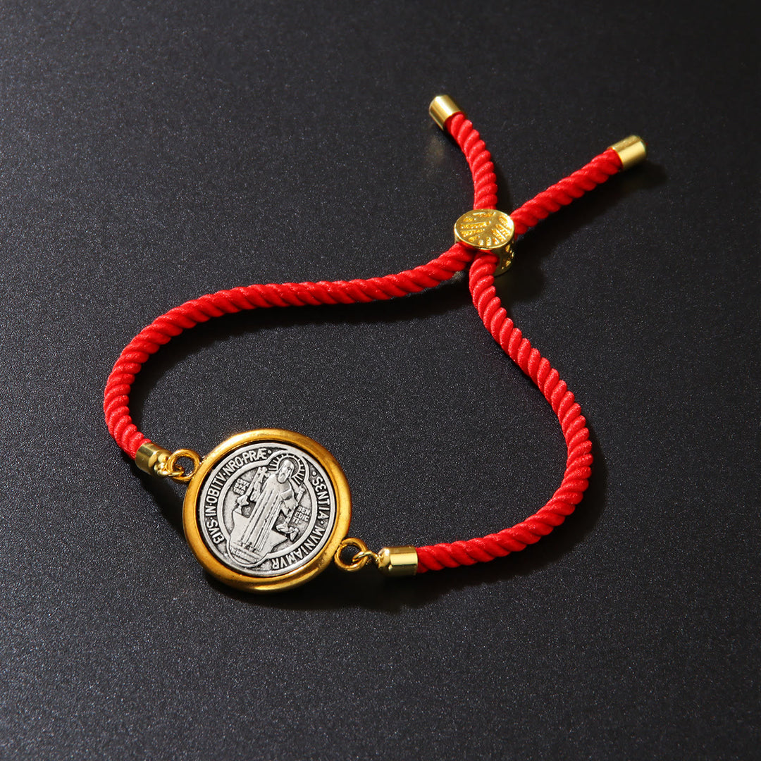 Christianartworkshop St. Benedikt-Medaille Armband aus geflochtener Kordel in verschiedenen Farben: Ein Symbol göttlichen Schutzes - image 10