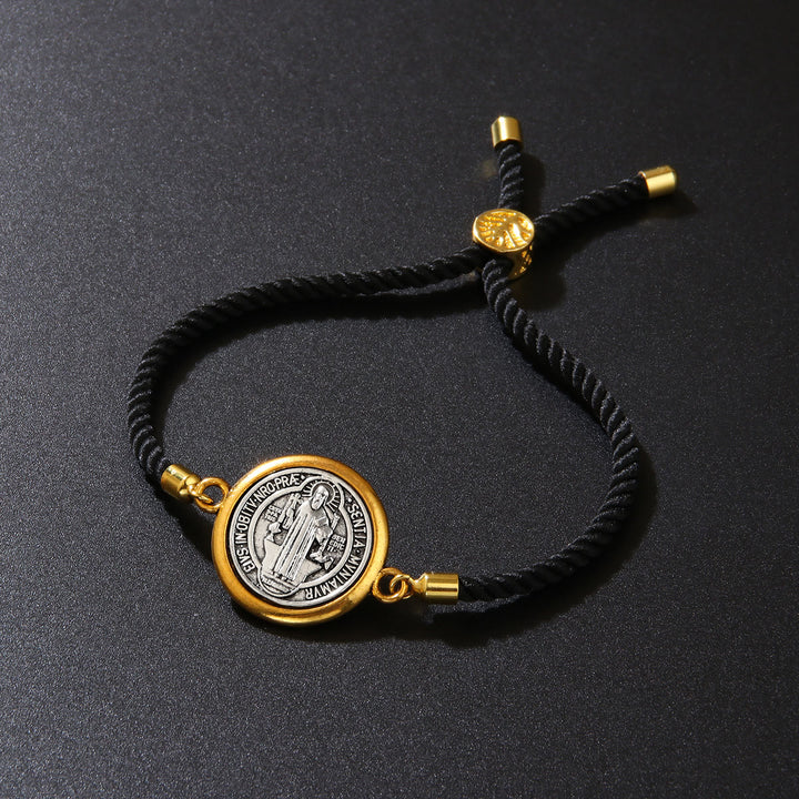 Christianartworkshop St. Benedikt-Medaille Armband aus geflochtener Kordel in verschiedenen Farben: Ein Symbol göttlichen Schutzes - image 14
