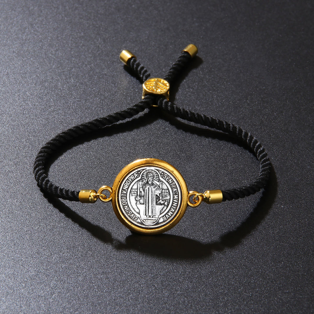 Christianartworkshop St. Benedikt-Medaille Armband aus geflochtener Kordel in verschiedenen Farben: Ein Symbol göttlichen Schutzes - image 15