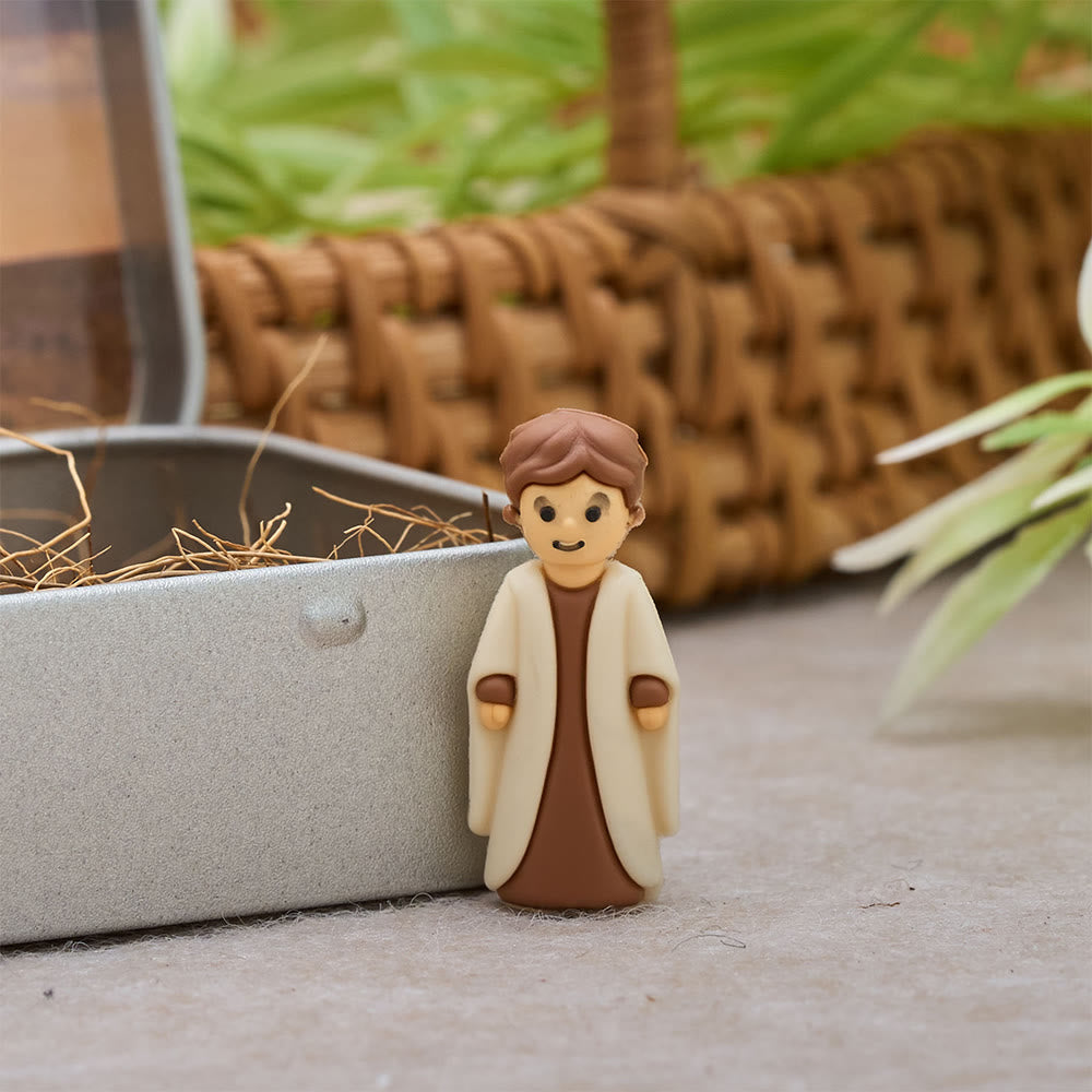 Christianartworkshop Krippenfiguren-Miniaturset mit tragbarer Blechdose: Ein Symbol der Weihnachtsgeschichte - image 5