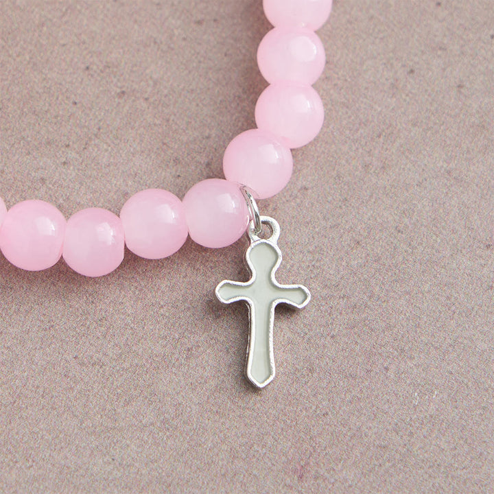 Christianartworkshop Leuchtende, farblich abgestimmte Perlenarmbänder mit magnetischem Herzverschluss: Ein Symbol für gemeinsamen Glauben und geteilte Liebe - image 18