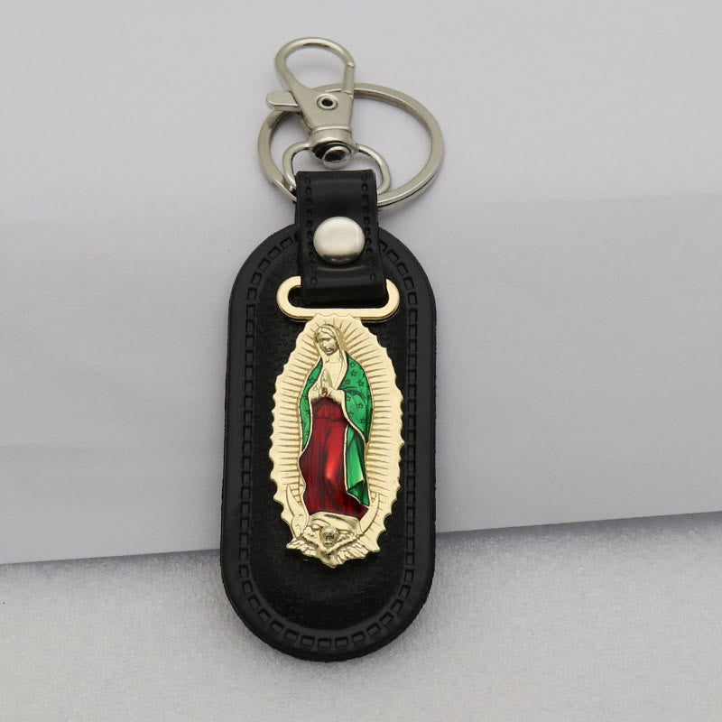 Christianartworkshop Andachtsanhänger Unserer Lieben Frau von Guadalupe: Symbol marianischer Gnade und spirituellen Schutzes - Grünes Gewand & Unsere Liebe Frau - image 1