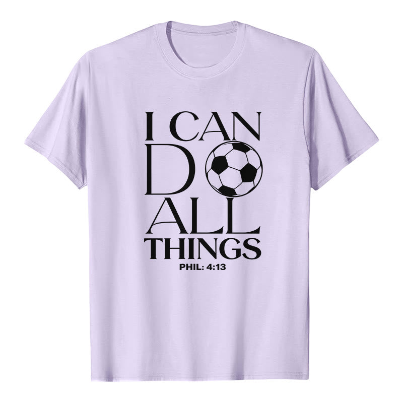 Christianartworkshop Phil 4:13 Ich kann alles tun Fußball Premium Kurzarm-T-Shirt - Lila - 2XL - image 4