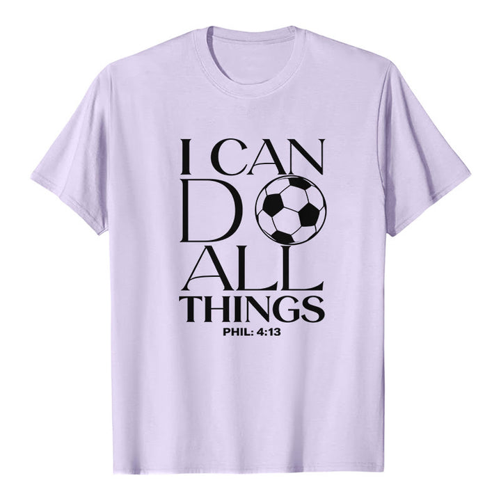 Christianartworkshop Phil 4:13 Ich kann alles tun Fußball Premium Kurzarm-T-Shirt - Lila - 2XL - image 4