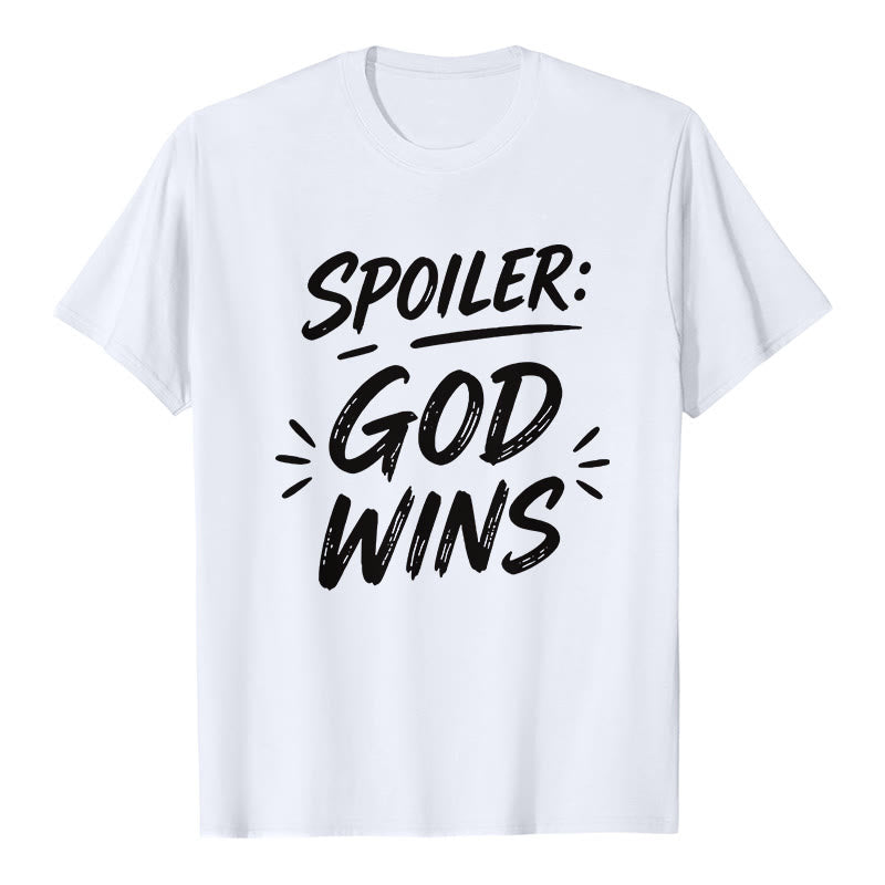Christianartworkshop Spoiler: God Wins Premium Kurzarm-T-Shirt - Weiß - 2XL - image 2