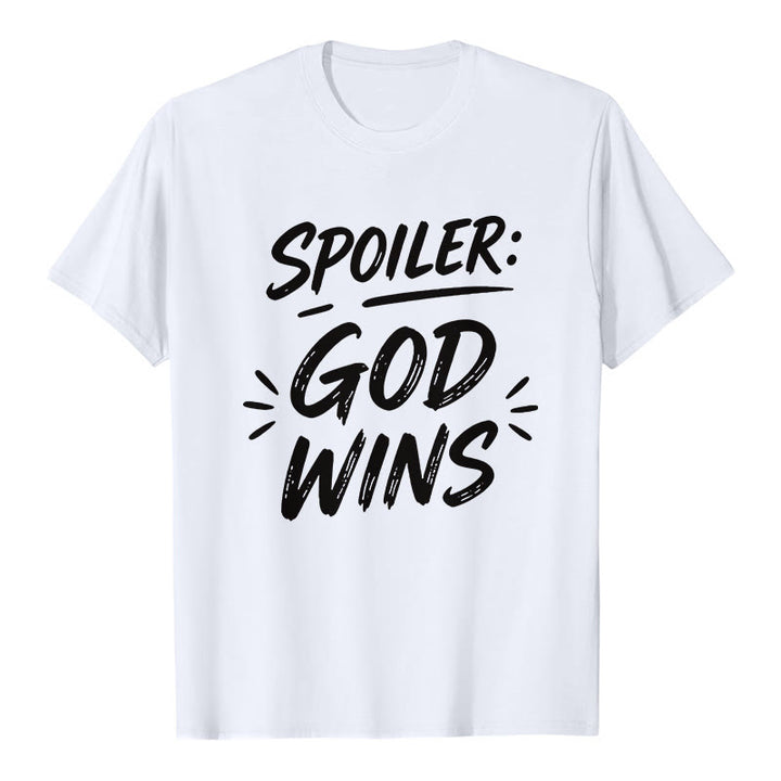 Christianartworkshop Spoiler: God Wins Premium Kurzarm-T-Shirt - Weiß - 2XL - image 2