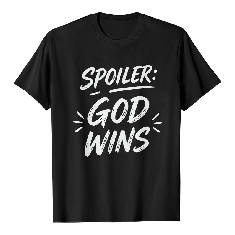 Christianartworkshop Spoiler: God Wins Premium Kurzarm-T-Shirt - Schwarz - 2XL - image 1