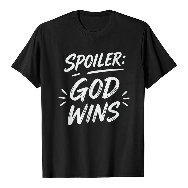 Christianartworkshop Spoiler: God Wins Premium Kurzarm-T-Shirt - Schwarz - 2XL - image 1