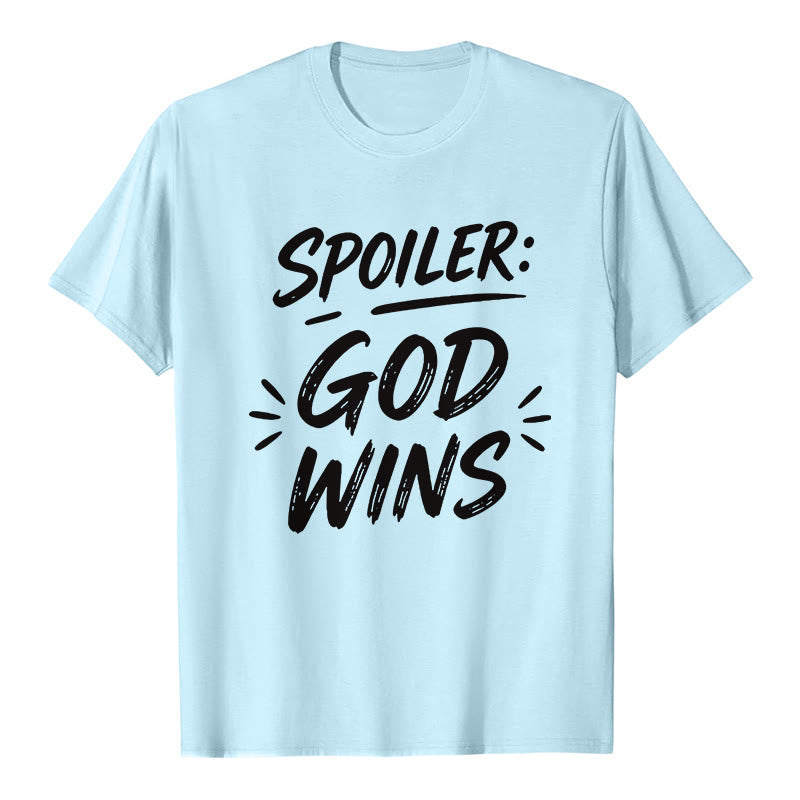 Christianartworkshop Spoiler: God Wins Premium Kurzarm-T-Shirt - Blau - 2XL - image 7