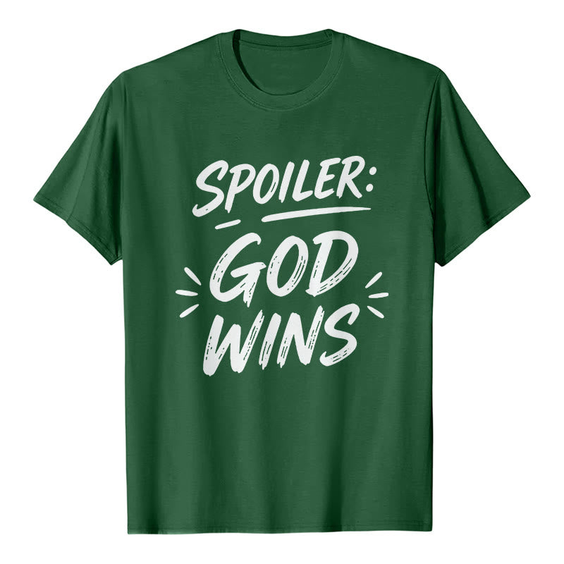 Christianartworkshop Spoiler: God Wins Premium Kurzarm-T-Shirt - Dunkelgrün - 2XL - image 6