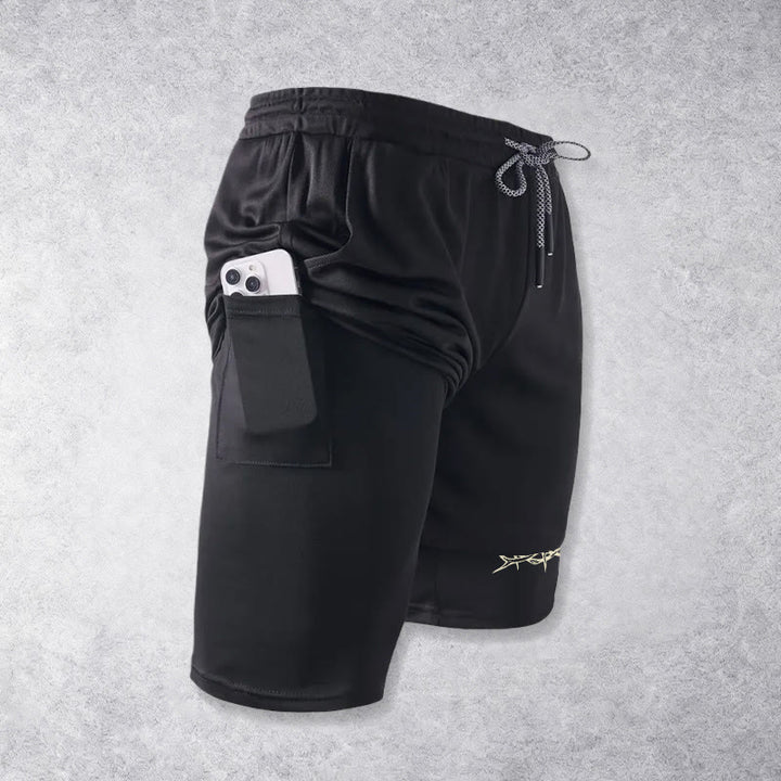Christianartworkshop Jesus & Dornenkrone Kreuz Performance Layered Shorts - image 16