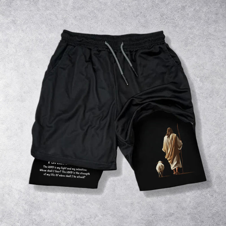 Christianartworkshop Jesus, der gute Hirte (Psalm 27,1) – Performance-Shorts mit mehreren Lagen - image 10
