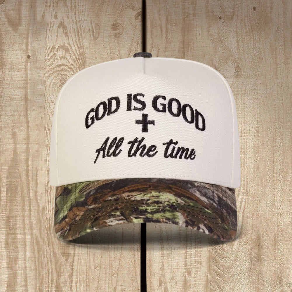 Christianartworkshop Gott ist immer gut – Baseballkappe mit Kreuzakzent - Schwarz - image 0