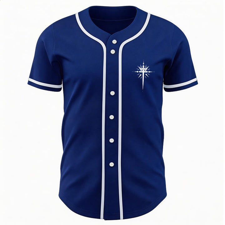 Christianartworkshop Jesus ist König Engelsflügel Kreuz Glaubensbekenntnis Individuelles Baseballtrikot - image 10