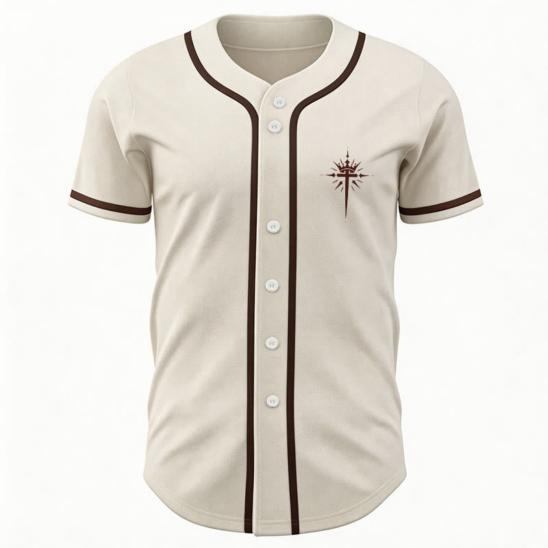 Christianartworkshop Jesus ist König Engelsflügel Kreuz Glaubensbekenntnis Individuelles Baseballtrikot - image 17